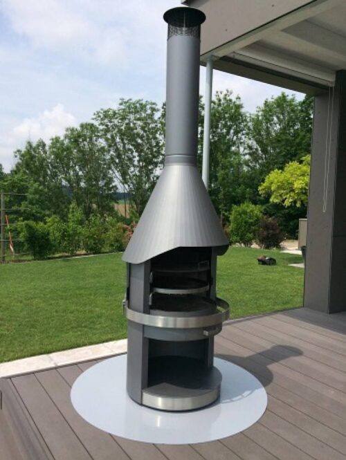 HERMAPRO Integrierte Funkenflugtür Vario 70 grau