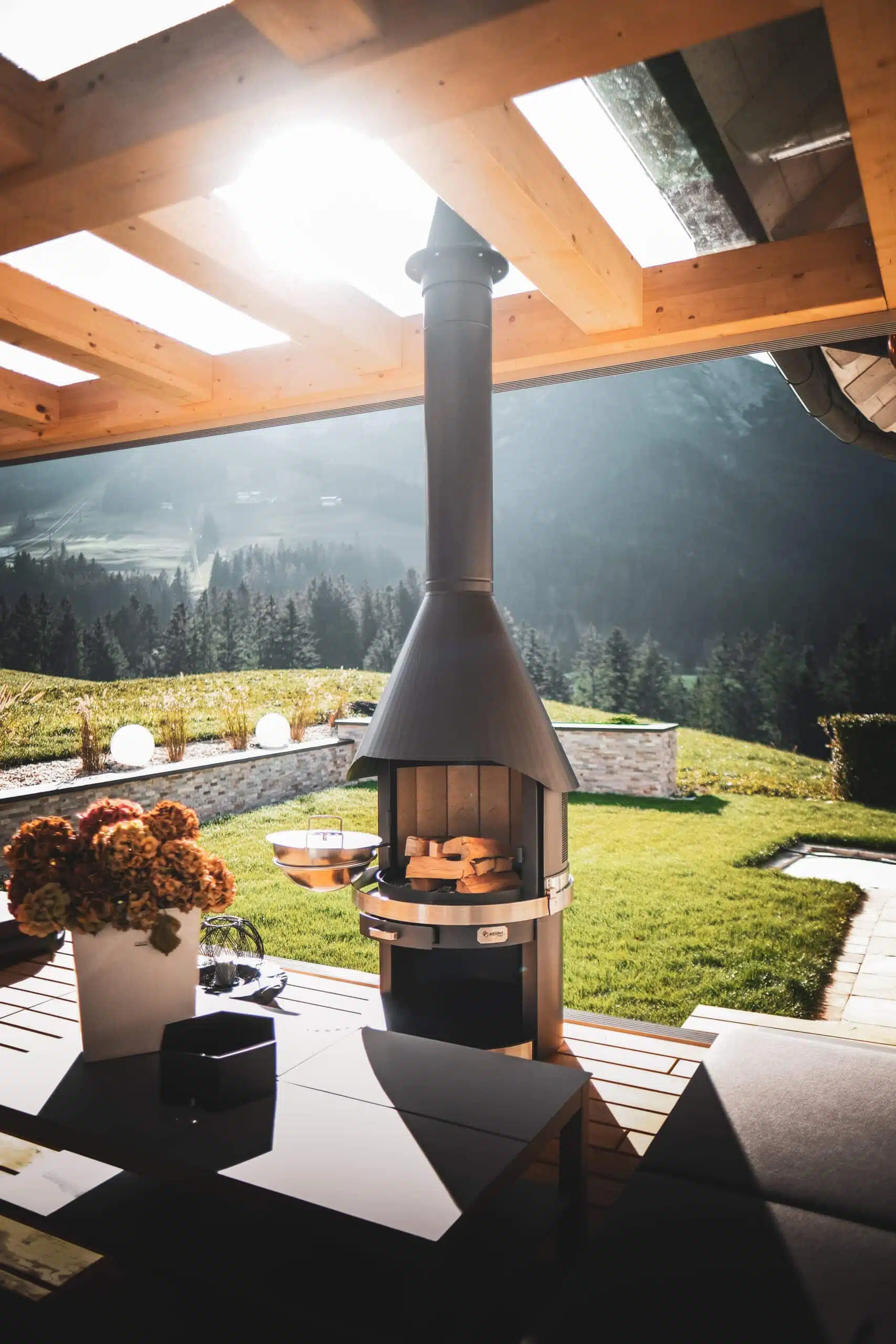 Gartenkamin im Freien möglich